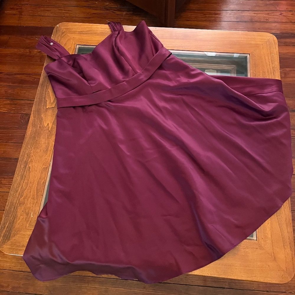 David's Bridal Red Spaghetti Strap Sundress Prom